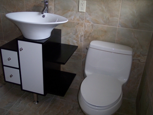 Contemporary Bathroom Design, Custom Cabinet Design